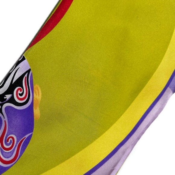 Gianni Versace Vintage Rare Yellow Japanese Mask Print Silk Shirt - Picture 5 of 13